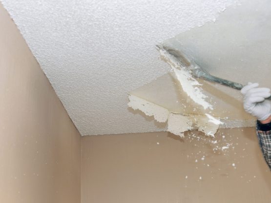 old dirty popcorn ceiling removal Charlotte